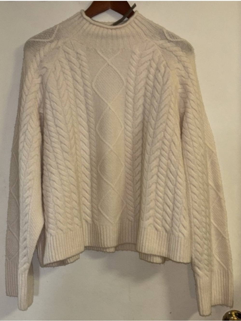 🪿 {J. Crew Mock Cable knit Sweater - Picture 6 of 12